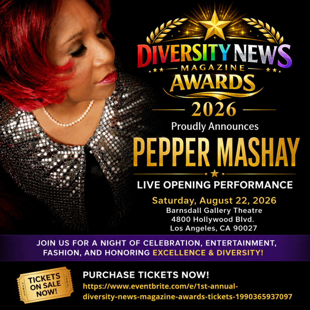 Pepper MaShay to Perform Live at the Diversity News Magazine Awards 2026 in Hollywood